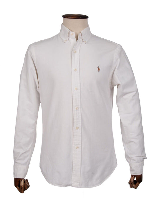 POLO By RALPH LAUREN Shirt White Cotton Men's Button Down Size M
