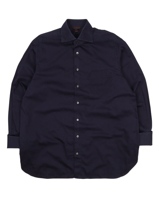 Men's ERMENEGILDO ZEGNA Couture Blue Cotton Dress Shirt Size ~ XL
