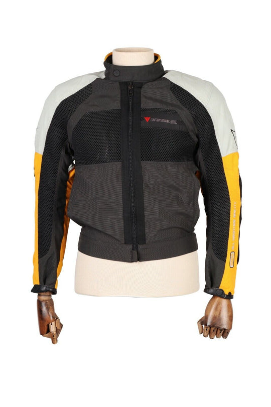 Men's DAINESE AWA Black D-Tech Air Tex Motorcycle Jacket Size 46