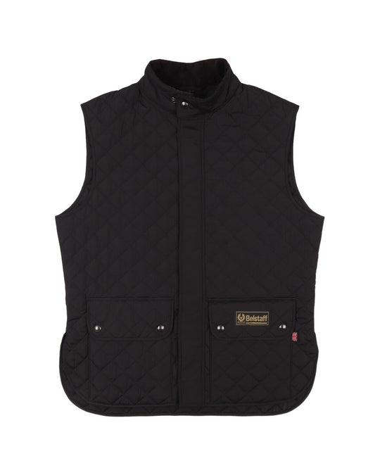 BELSTAFF Waistcoat Black Quilted Full Zip Men's Vest Size 50 / M