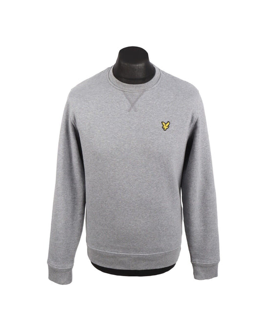 LYLE & SCOTT  Sweatshirt Logo Gray Melange Cotton Men's Size S