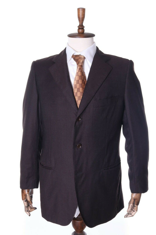Men's PAL ZILERI Brown 100% Wool Blazer Suit Jacket Size 52 R
