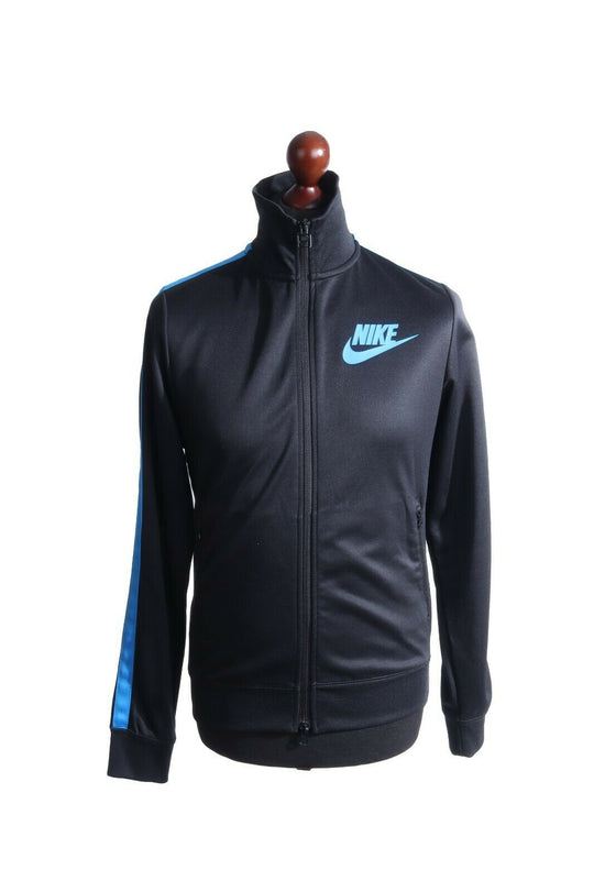 Men's NIKE Black Stripe Zip Sport Jacket Size s