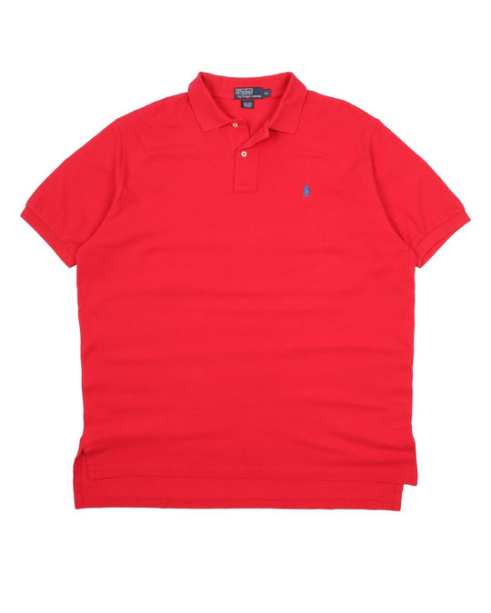 Men's Polo RALPH LAUREN Red Pique Cotton  Polo Shirt Size XL