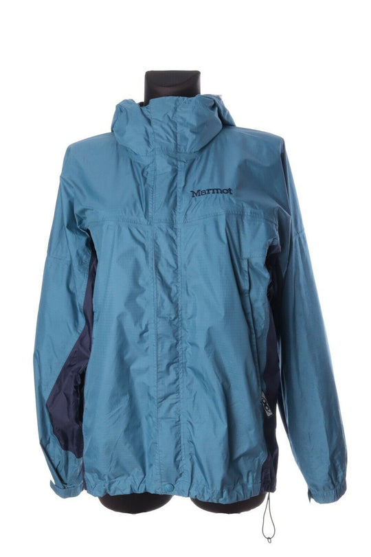 Men's MARMOT Blue Nylon Hooded Windbreaker Rain Outdoor Jacket Size s