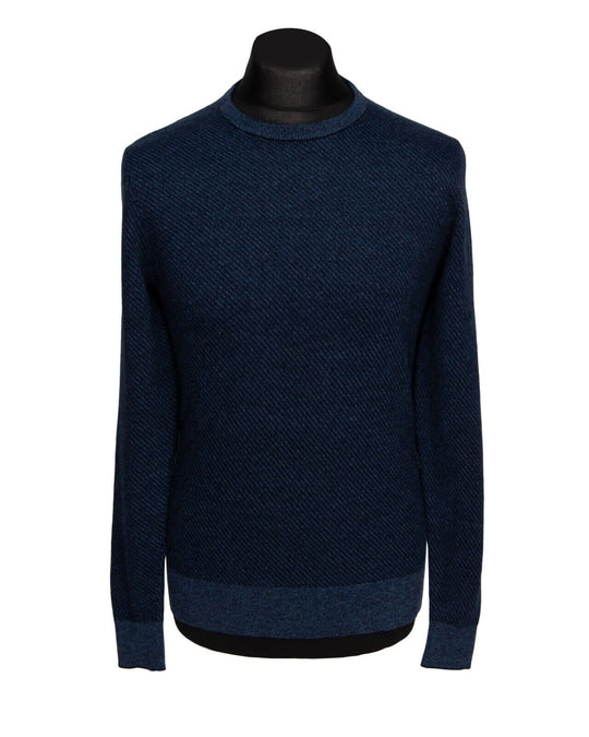 HACKETT Mayfair Navy Blue Mens Cashmere Wool Crew Neck Pullover Size L