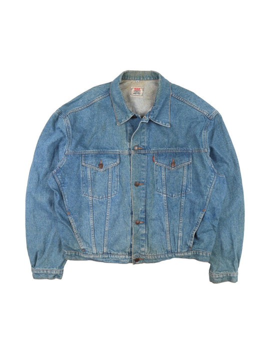 Vintage LEVI'S Trucker Jacket Blue Denim Men's Big E Size XL