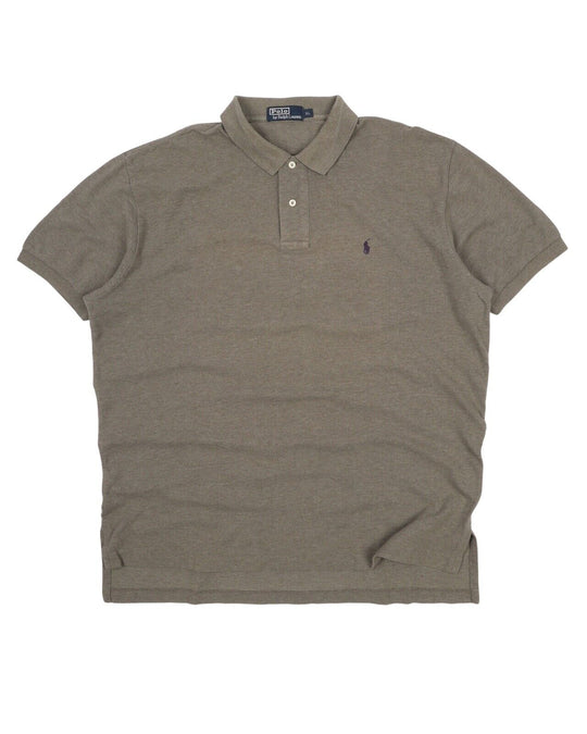 Men's Polo RALPH LAUREN Olive Green Pique Cotton Polo Shirt Size XL