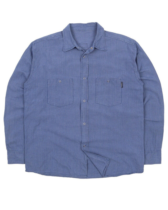 Men's Vintage STUSSY Blue Check Cotton Shirt Size ~ M