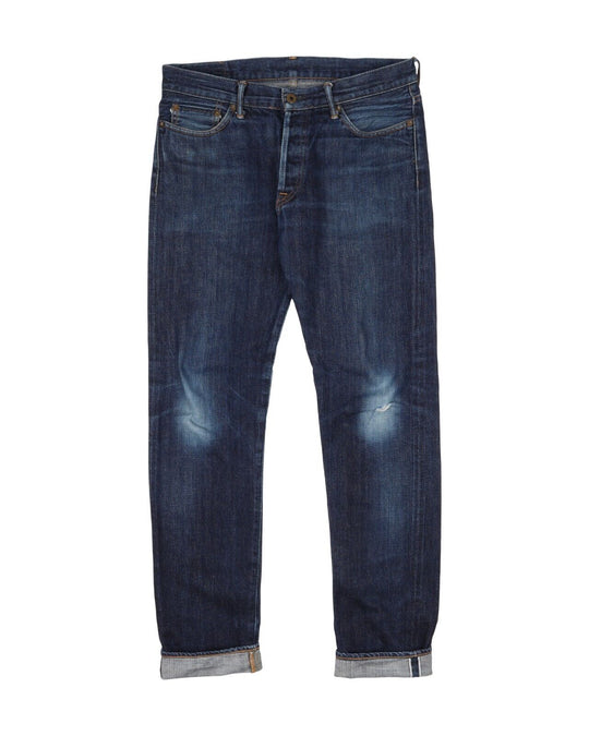 JAPAN BLUE Jeans Navy Blue Selvage Cotton Mens Faded Denim Size W32