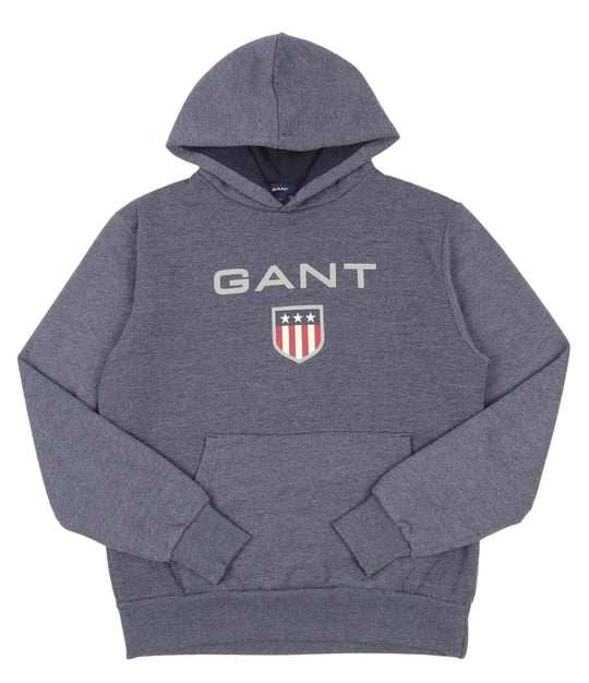 Men's GANT Grey Big Logo Cotton Blend Hoodie Size L