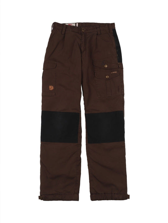 FJALLRAVEN Pants Brown Comfort Fit Kids Vidda Outdoor Cargo Trousers Size 11-12Y