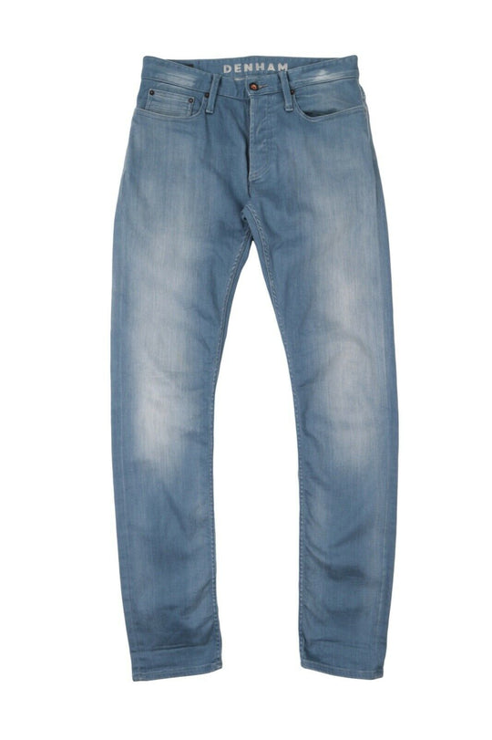 Men's DENHAM Blue Cotton Faded Denim Jeans Size 34