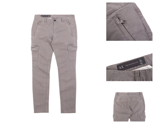 Men's ARMANI EXCHANGE E-Spring 2014 Grey Cargo Pants Size 30