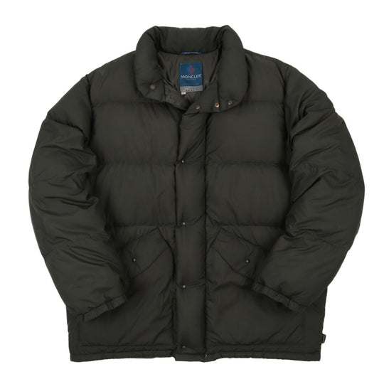Men's Vintage MONCLER Green Quilted Down Puffer Jacket Size 6 / L