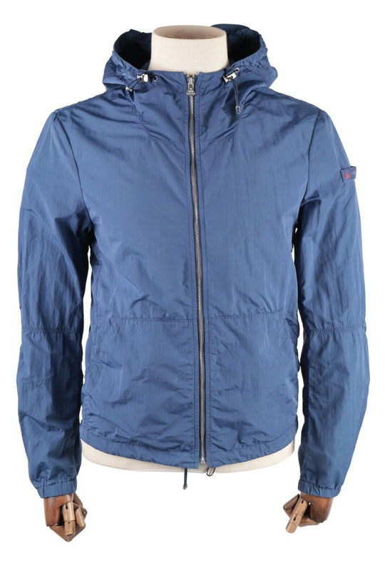Men's PEUTEREY Blue Lightweight Nylon Shimmer Windbreaker Jacket Size s