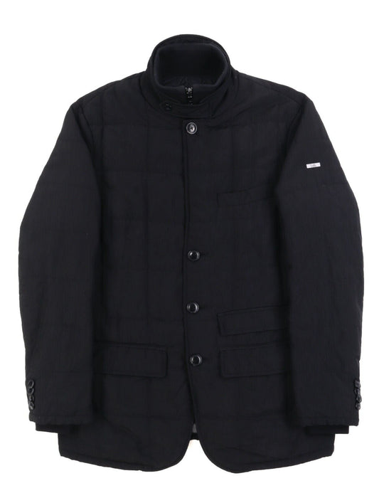 Men's PAL ZILERI Black Quilted Thermal Padded Jacket Size 48