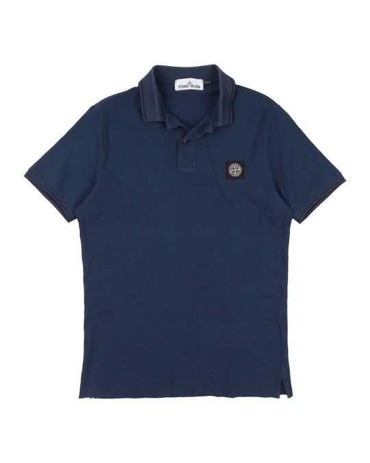 STONE ISLAND Polo Blue Men's Patch Program T-Shirt Size M