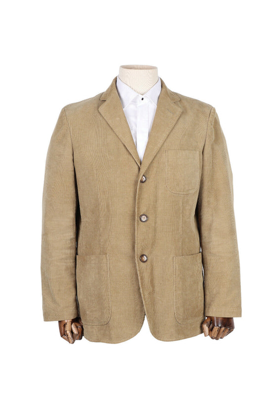 Men's GANT Beige 100% Cotton Corduroy Blazer Jacket Size 50 EU / 40 US