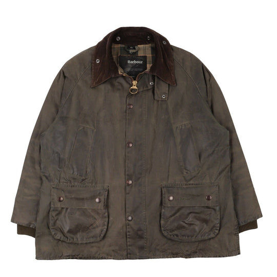 Men's BARBOUR Green Waxed Cotton Bedale Jacket Size 44 / 54
