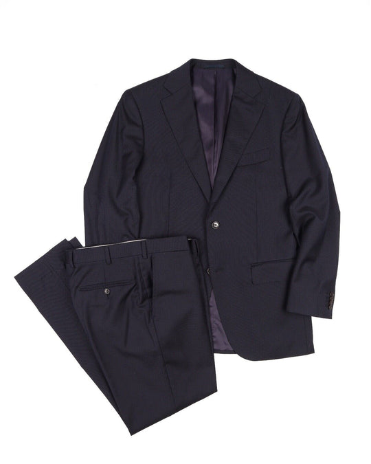 SUITSUPPLY Suit Navy Blue Striped Wool Men's Size 48 IT / 38 US