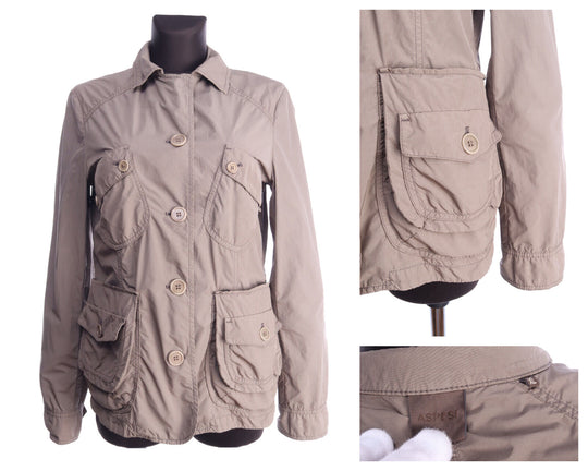 ASPESI Olive Multipocket Lightweight Field Jacket Safari Style Size XL