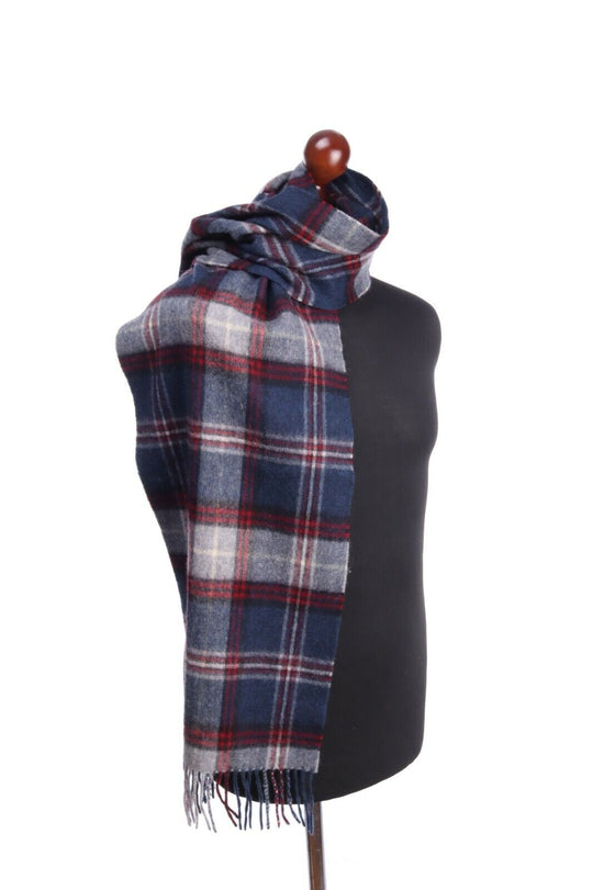 Men's BARBOUR Muliticolored Cashmere Merino Check Plaid Scarf