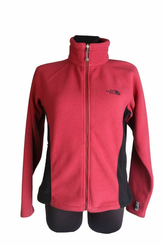 Women's THE NORTH FACE Red Fleece Full Zip Mid Layer Jacket Size s