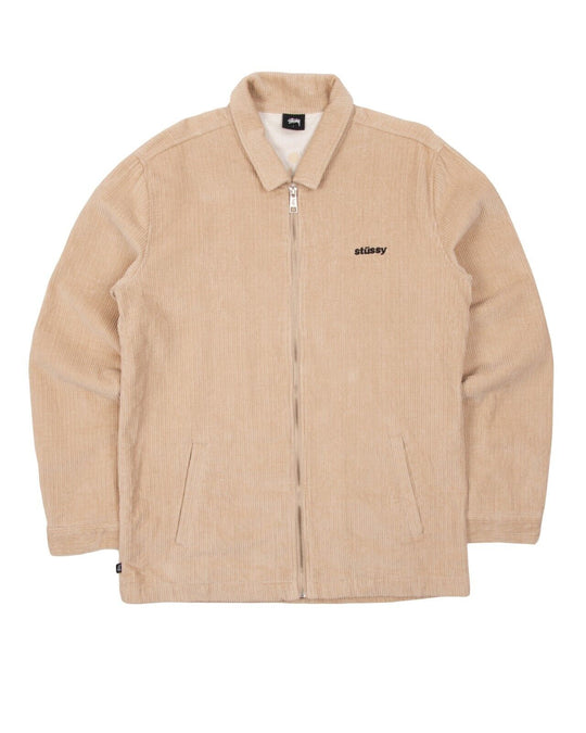 STUSSY Jacket Beige Corduroy Cotton Mens Blouson Size L