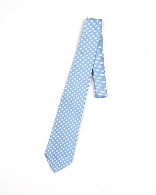 KITON NAPOLI Tie Blue Silk Polka Dot Men's  7 Fold Necktie