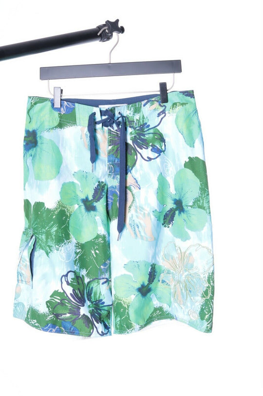 Men's QUIKSILVER EDITION Multicolor Tropical Polyester Beachwear Shorts Size 32