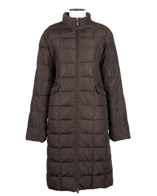 Vintage MONCLER Quilted Puffer Brown Womens Down Coat Size 5 / L