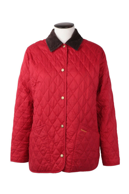 Women's BARBOUR Red Shaped Liddesdale Jacket Size UK 12 US 8