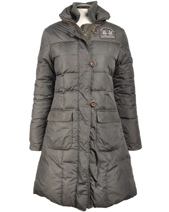 LA MARTINA Coat Gray Nylon Womens Down Puffer Size S