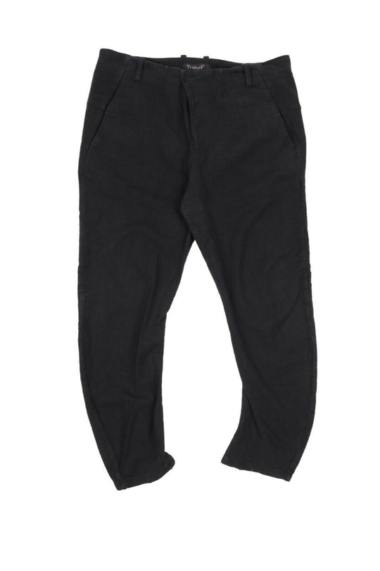 Men's TRANSIT Uomo Twisted Grey Cotton Avant Garde Pants Size L