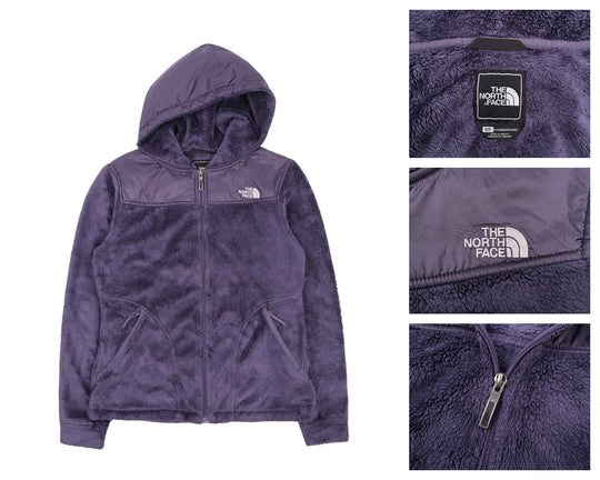 Women's THE NORTH FACE Purple Deep Fleece Full Hooded Zip Jumper Size s