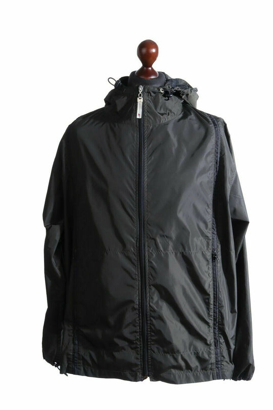 Men's HILFIGER ATHLETICS Black Lightweight Windbreacker Jacket Size XL