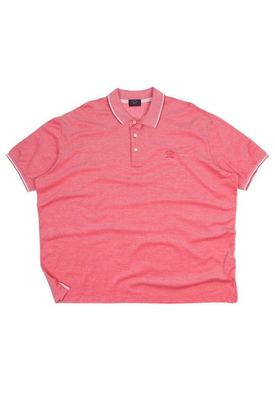 Men's PAUL & SHARK Pink Pique Cotton Polo Shirt Size 4XL