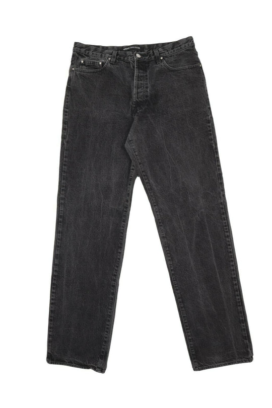 Men's Vtg VERSACE Jeans COUTURE Charcoal Grey Denim Straight Jeans 36 / 50