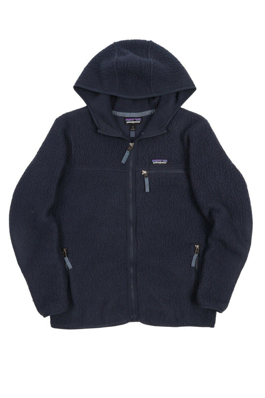 Women's PATAGONIA Sychilla Blue Full Zip Pile Fleece Hoodie Jumper Size M