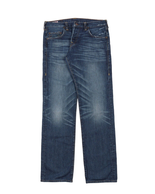 TRUE RELIGION Jeans Navy Denim Faded Cotton Men's Size 32