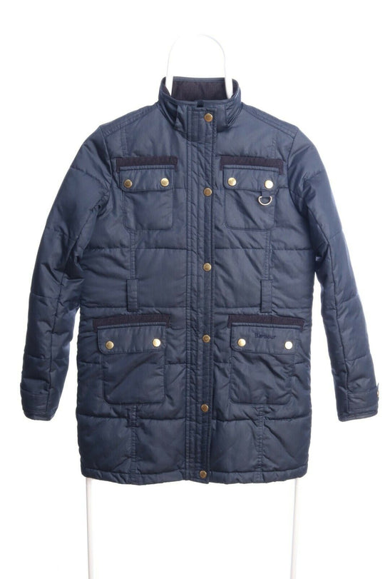 BARBOUR INTERNATIONAL Navy Multipocket FibreDown Artic Parka Jacket Sz 10 - 11 L