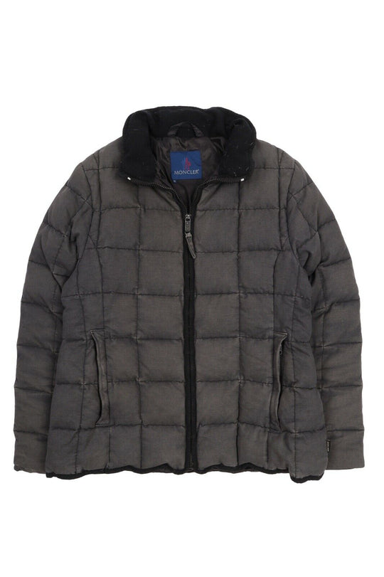 Men's Vintage MONCLER Grey Quilted Down Puffer Jacket Size 3 / M