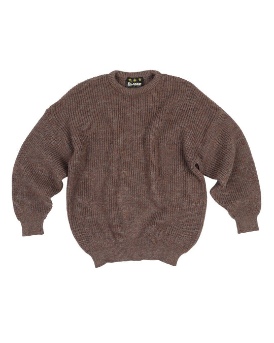 Vintage BARBOUR Sweater Brown Wool Knitted Jumper Men's Size 46 / 117 cm