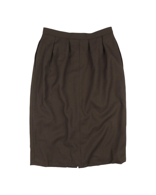 Vintage SAINT LAURENT Rive Gauche Button Closure Skirt Women's Size  44