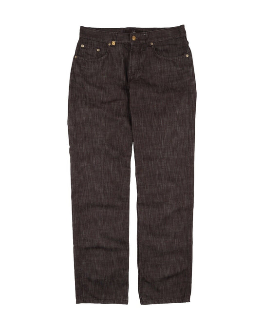 ERMENEGILDO Z ZEGNA Denim Pants Dark Grey Cotton Men's Jeans Trousers Size 32