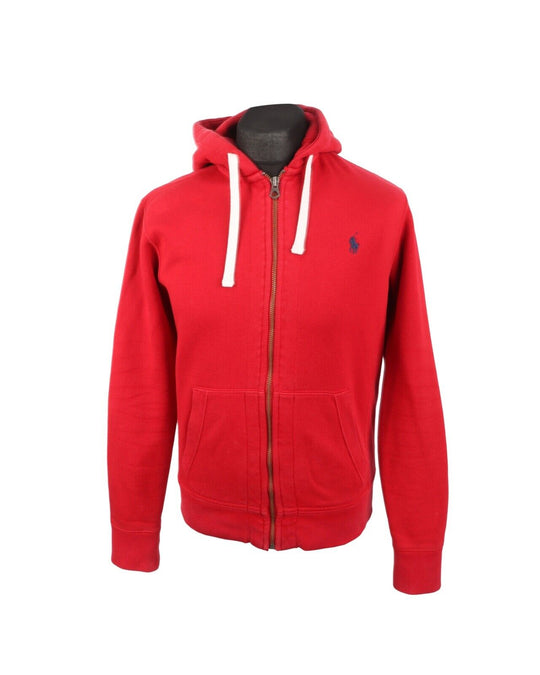 Polo RALPH LAUREN Red Cotton Full Zip Men's Hoodie Jumper Size S