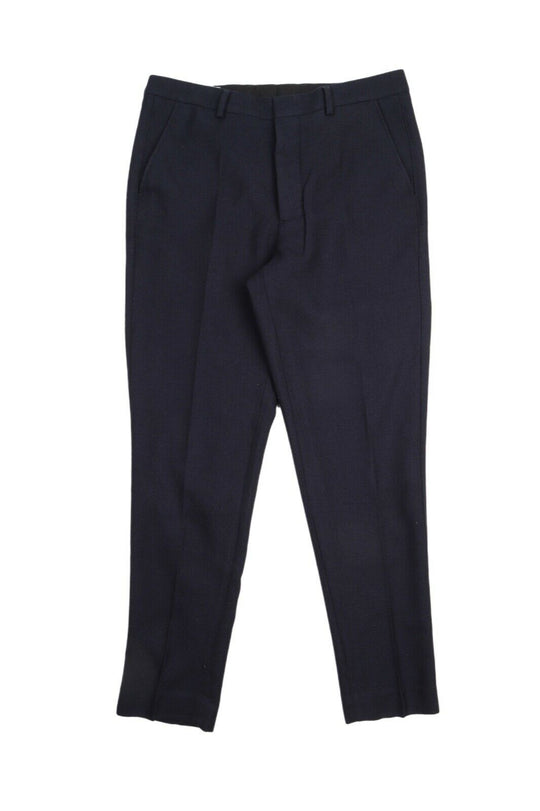 Men's AMI Alexandre Mattiussi Navy Wool Trousers Pants Size 42