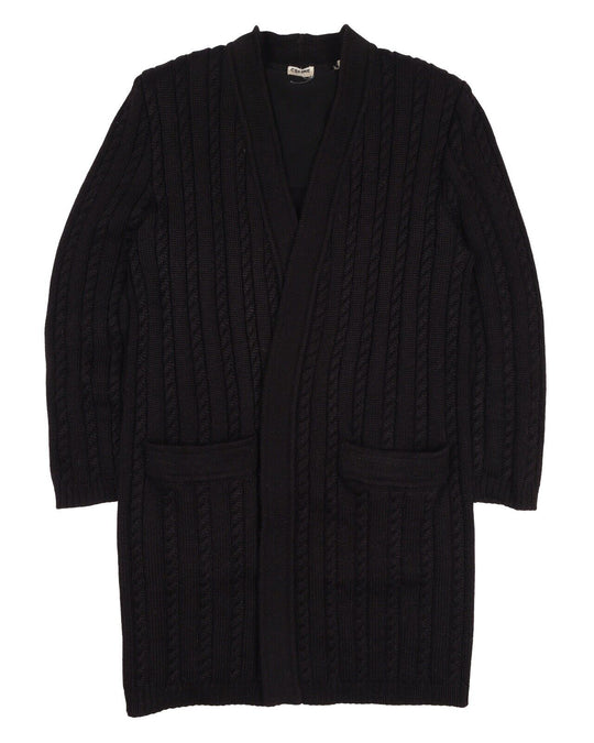 Vintage CELINE Paris Open Cardigan Oversized Long Women's Cape Size 42