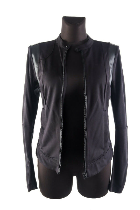 WOMEN's G-STAR WOMEN RAW Black Striped Zip-Up Lightweight Jacket Size M